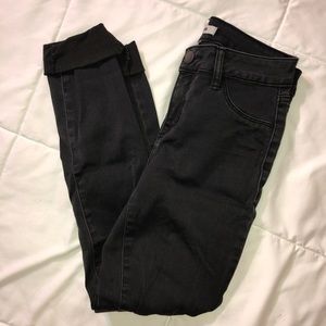 Light Black Knee Slit Jeans